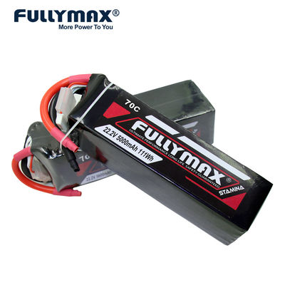 Rc 비행기 5000 mah 배터리를 위한 22.2v 22v 리포 배터리 풀리맥스 6s 5000 mah 70c 리튬 이온 전지