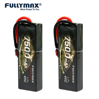 모형 항공기 Rc 모델 어선을 위한 45C 7500mAh 7.4V 2S 리포 배터리