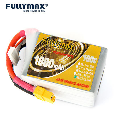 4s 리포 배터리 Xt60 1800 mah 14.8v 100c 프피프 리포 배터리 주스투스-엑스하르 리튬-폴리머 배터리