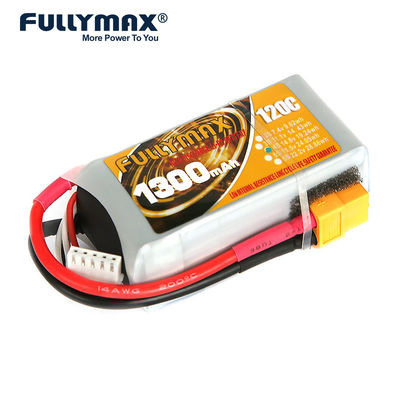 1300 mah 14.8v 4 세포 120c 리포 배터리 하이 표시 신호 에너지 밀도 Rc 비행기 배터리