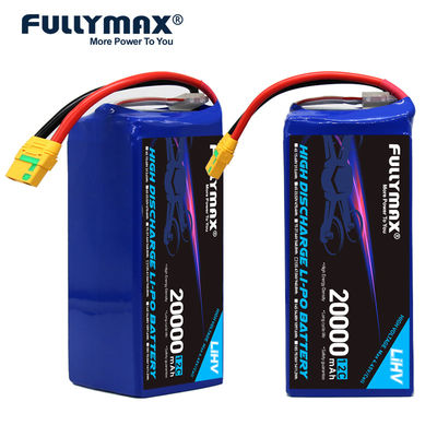드론 47.04V 12C용 12셀 20000mAh Lipo 배터리 에너지 밀도 높은 리튬 폴리머 배터리