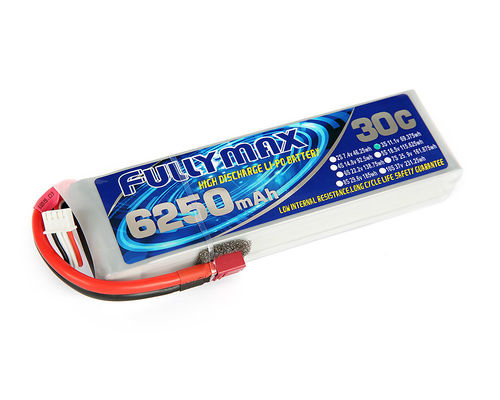RC 자동차 보트 트럭 헬리콥터 비행기를 위한 딘들 연결기와 FULLYMAX RC 리포 배터리 30C 6250mAh 3S 11.1V