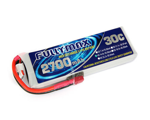 RC 자동차 RC 항공기 RC를 위한 Ｔ 플러그와 FULLYMAX 리포 건전지 팩 30C 2700mAh 4S 14.8V는 비행기로 갑니다