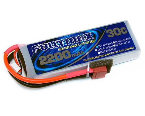 딘스 플러그 리튬 RC 항공기 전지와 7.4V 2s 2200 mah 리포 2s 30c 리포 전지