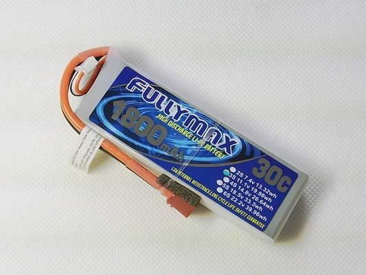 실내 느린 비행사 RC 고등 비행 항공기를 위한 30C 1800mAh 3S 11.1V Ｔ 플러그 리포 배터리