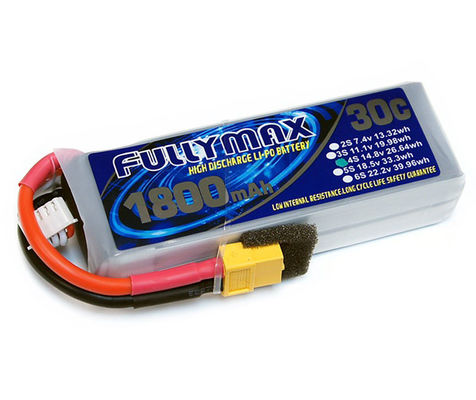 RC 자동차 RC 항공기 RC 태양을 위한 XT60 플러그와 FULLYMAX 리포 건전지 팩 30C 1800mAh 4S 14.8V