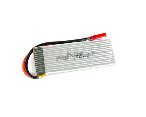 JST 연결기와 3.7V 900mAh 리포 충전식 리튬 고분자 이온 건전지 팩